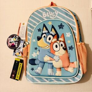 17” light up Bluey & Bingo Kids Backpack - Blue and Orange